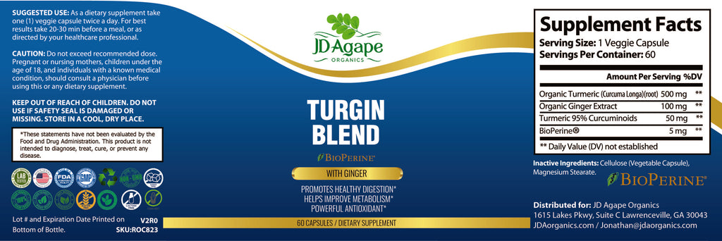 Turgin Blend - Organic Turmeric with Ginger & BioPerine